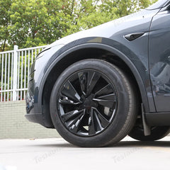 Turbine Style 19'' Crossflow Wheel Covers for Tesla Model Y 2025+ - Set of 4 Hubcaps - Evooor