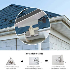 Adjustable Wall Mount Bracket Kit with Screw Adapter for Starlink Mini Satellite Dish - Evooor