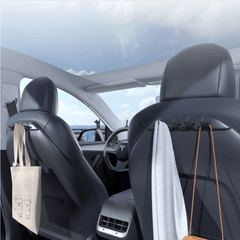 Convenient Foldable Car Seat Back Hook Hanger Organizer for Tesla Model 3/Y - Evooor