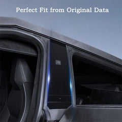 Premium Matte Black B & C Pillars and Door Button Trim Kit for Tesla Cybertruck - Evooor