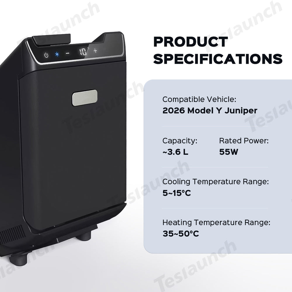 2026 Model Y Juniper Rear Seat Mini Fridge for On-the-Go Cooling - Evooor