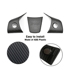 Enhanced Carbon Fiber Steering Wheel Trim for Tesla Model 3/Y (2017-2023) - Upgrade your Interior Styling with Premium ABS Finish - Evooor
