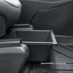 Double Layer Underseat Storage Box Organizer for Tesla Model X 2023+: Durable TPE+ABS Design - Evooor
