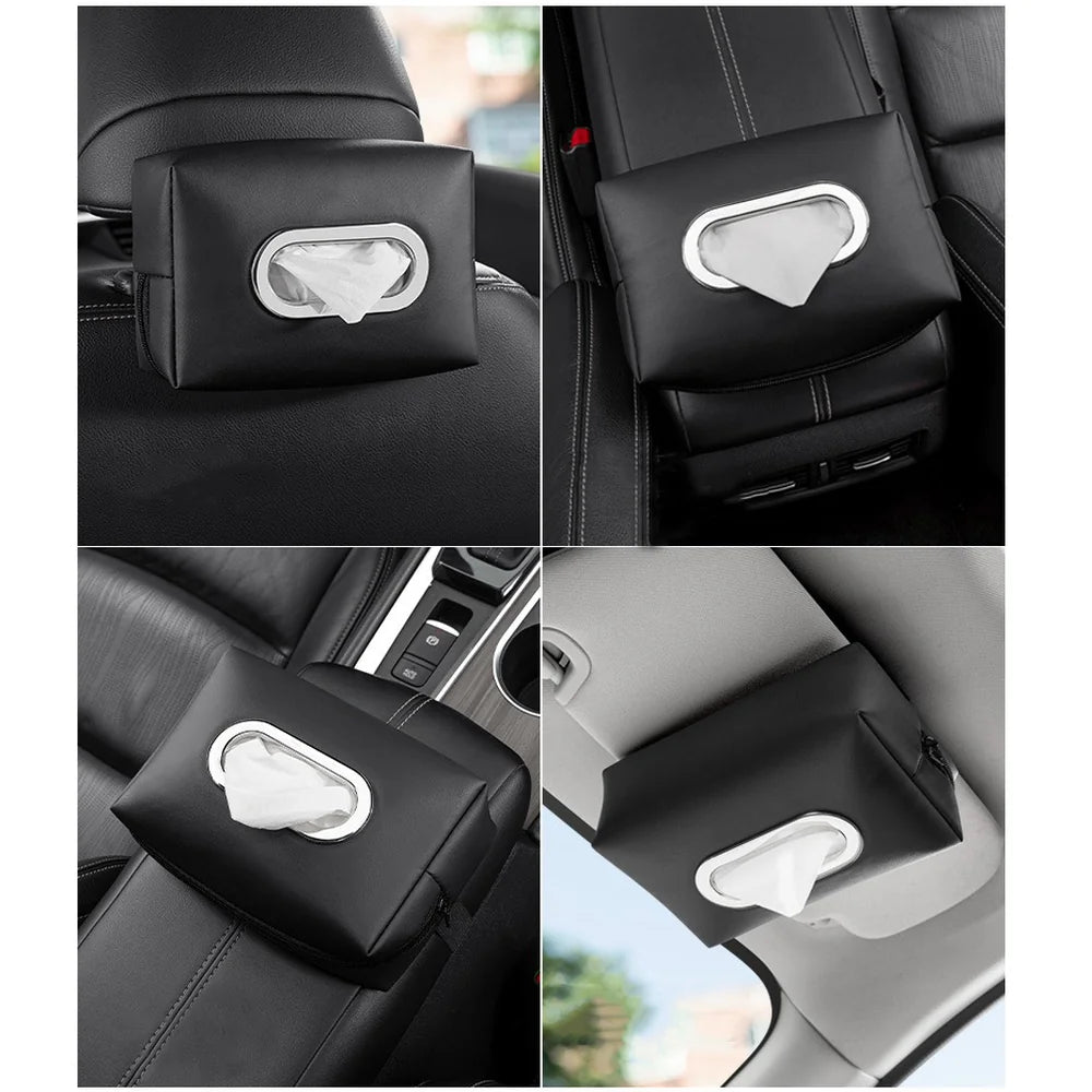 Leather Car Tissue Box For VW ID.3 - Evooor