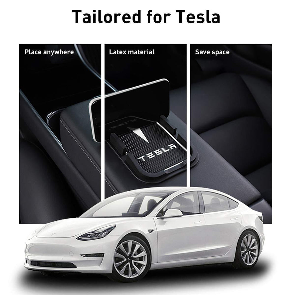 Tesla Model S3XY Anti-Slip Dashboard Mat Cell Phone Holder (2012-2023) - Evooor