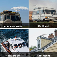 Universal Round Tube Roof Rack Mounting System for Starlink Gen 3 - Compatible with Any Vehicle - Evooor