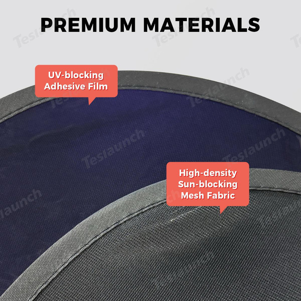 Static Cling Mesh Insulated Side Window Sunshade For Tesla Model Y - Evooor