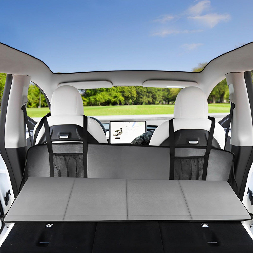 Protective Flannel Mattress Topper with Head Rest for Tesla Model 3/Y Camping Trips - Evooor