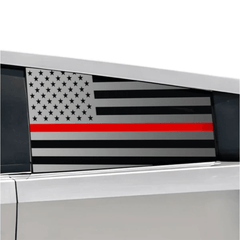 Rear Window American Flag Vinyl Stickers (2PCS) for Tesla Cybertruck - Evooor