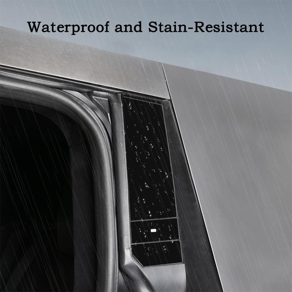 Premium Matte Black B & C Pillars and Door Button Trim Kit for Tesla Cybertruck - Evooor