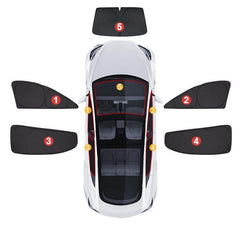 Tesla Model S(2012-2023) Privacy Thermal Insulated Curtains Window Sunshades - Tesla Camping Car Accesories for Sun Protection - Evooor