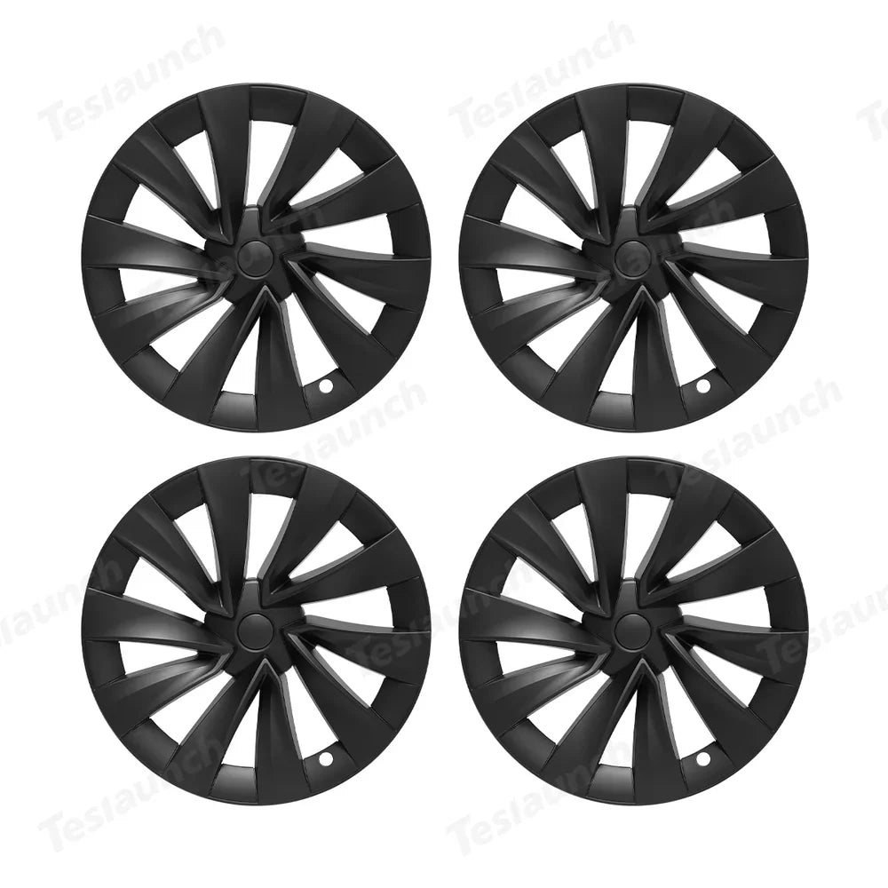 Aero Wheel Covers 18" for Tesla Model 3 (2017-2023) - Sleek Helix 2.0 Design (4-Pack) - Evooor