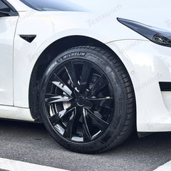Aero Wheel Covers 18" for Tesla Model 3 (2017-2023) - Sleek Helix 2.0 Design (4-Pack) - Evooor