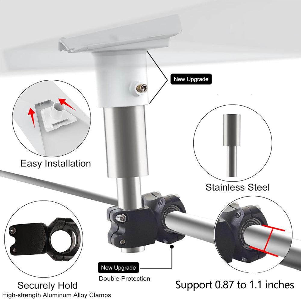 Universal Round Tube Roof Rack Mounting System for Starlink Gen 3 - Compatible with Any Vehicle - Evooor
