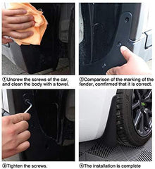 Premium Molded Mud Flaps Set for Tesla Model 3 - Complete Front and Rear Mudguard Protection Kit - 4 Pieces - Auto Accessories for Full Coverage (2017-2023) - Evooor