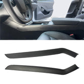 Luxury Gloss Carbon Fiber Interior Trim Panel Upgrade compatible with Tesla Model 3 (2024 and newer) - Side Console Accent Kit - Evooor