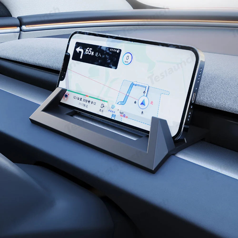 Highland 2024+ Model 3 / Juniper 2025+ Model Y Dashboard TPE Phone Mount Stand Holder - Evooor