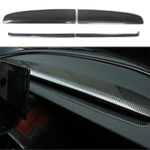 Carbon Fiber Pattern Split Dashboard Cover and Air Outlet Cover Set for Tesla Model 3 - Compatible with Highland 2024+ - Evooor