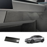 Premium Carbon Fiber Glove Box Cover for Tesla Model Y - Enhance Your Juniper 2025+ Interior - Evooor