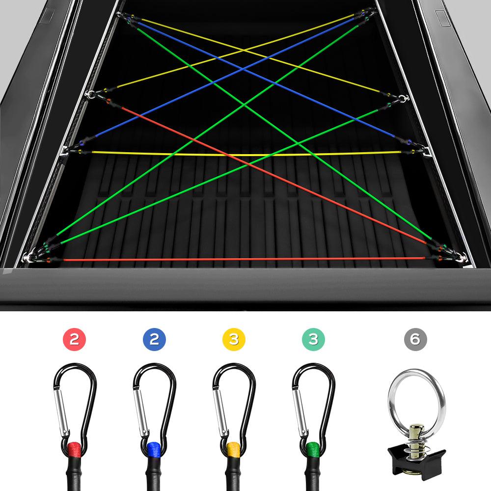 Assorted Medium & Long Bungee Cord Straps Kit for Tesla Cybertruck Bed(16 pcs) - Evooor