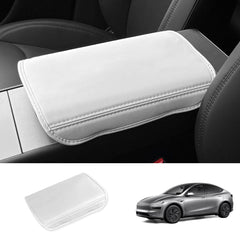 Leather Center Console Armrest Cover for Tesla Model Y Juniper 2025+ - Evooor