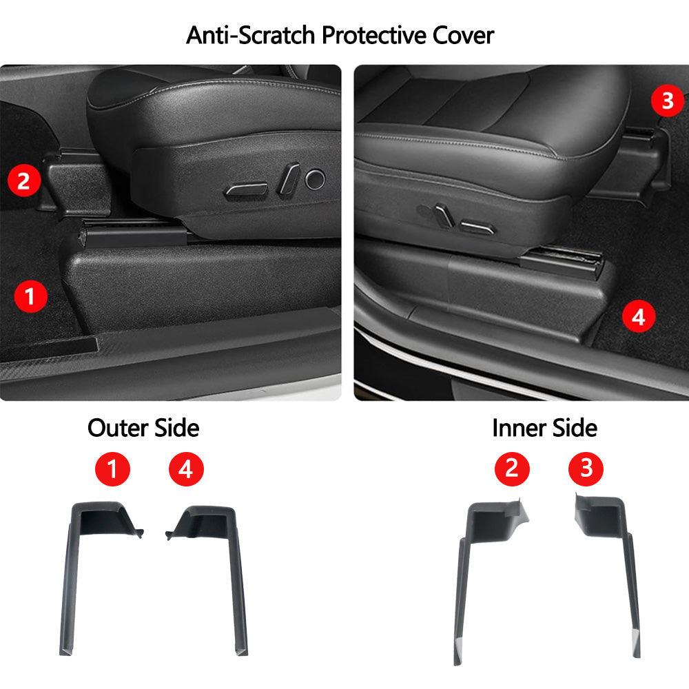 Durable Anti-Scratch Seat Front Protector for Tesla Model Y - 2020-2024 Car Interior Accessories - Evooor