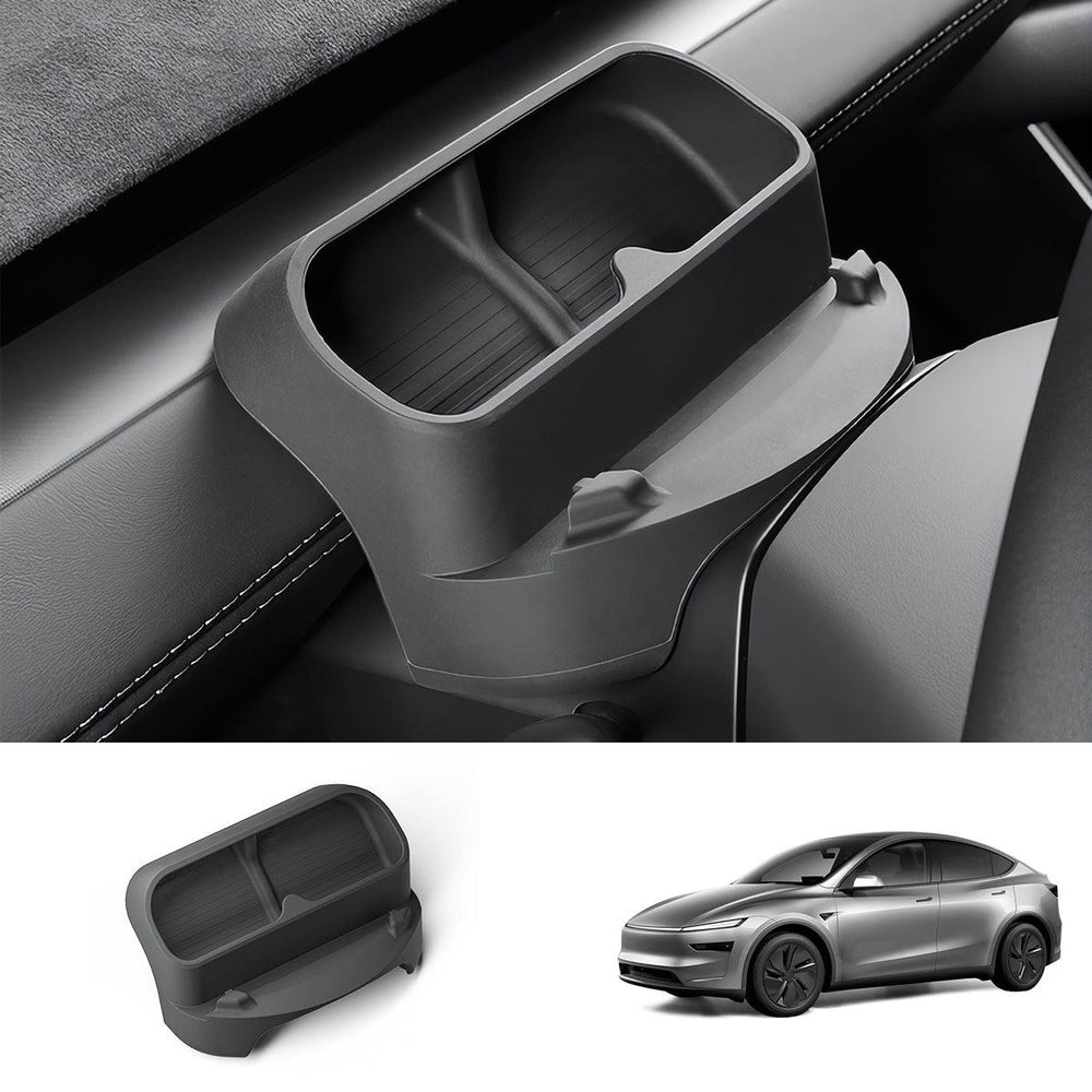 Multi-Function Steering Wheel Phone Mount & Glasses Holder for Tesla Model Y Juniper 2025+ - Evooor
