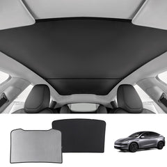 Split Nano Ice Crystal Glass Roof Sunshade for Tesla Model Y Juniper 2025+ - Evooor