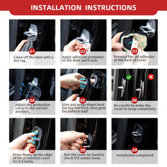 Tesla Model 3/Y Door Lock Latches Cover Fit Noise Reduction 4PCS - Evooor