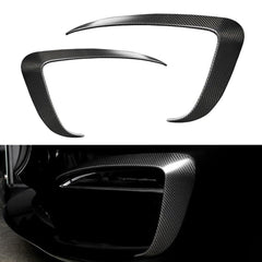 High-Quality Carbon Fiber Front Fog Light Trim Covers Set for Tesla Model S 2022+ - Durable and Stylish Accessories - Evooor