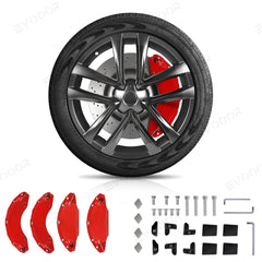 Red Tesla 2021-2023 Model S/X Brake Caliper Covers (4Pcs) - Evooor
