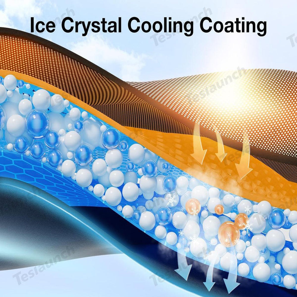 Alcantara Split Nano Ice Crystal Glass Roof Sunshade for Tesla Model Y Juniper 2025+ - Evooor