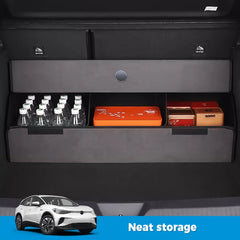 Alcantara Rear Trunk Storage Box For VW ID.4 2021-2025 - Evooor