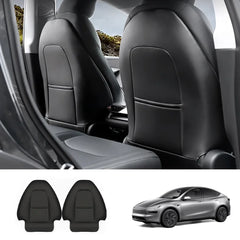 Leather Kick Mat Seat Back Protector for Tesla Model Y Juniper 2025+ - Evooor