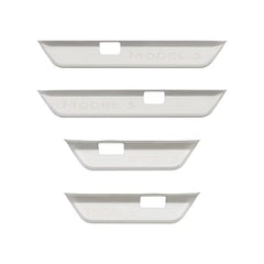 High-Quality Anti-Scratch Door Sill Guards Set for Tesla Model 3 - 2024+ (Front and Rear) - Evooor
