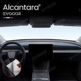 2024 Model 3 Highland Alcantara Dashboard Fabric Decorative Sticker Cover For Tesla - Evooor