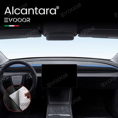 2024 Model 3 Highland Alcantara Dashboard Fabric Decorative Sticker Cover For Tesla - Evooor