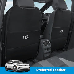 Leather Rear Seat Back Anti-Kick Mat For VW ID.4 2021-2025 - Evooor
