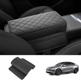 Leather Center Armrest Cover with Side Pockets for Tesla Model Y Juniper 2025+ - Evooor
