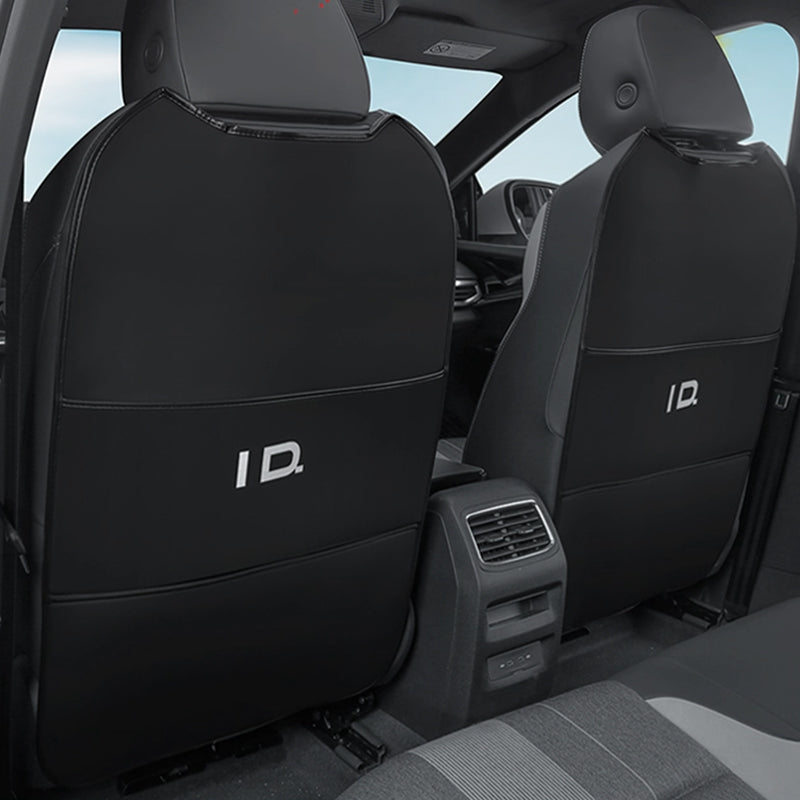 Leather Rear Seat Back Anti-Kick Mat For VW ID.4 2021-2025 - Evooor