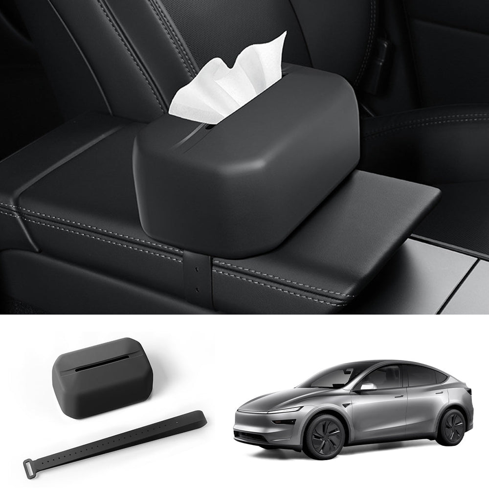 Silicone Tissue Holder Organizer for Tesla Model Y: Keep Your Car Clean and Tidy - Evooor