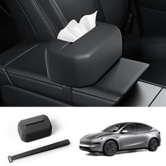 Silicone Tissue Holder Organizer for Tesla Model Y: Keep Your Car Clean and Tidy - Evooor