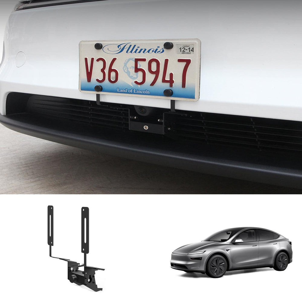 Drill-free Anti-theft US Standard License Plate Frame for Tesla Model Y Juniper 2025+ - Evooor