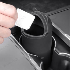 Tesla Model Y 2025+ Central Control Silicone Rubbish Bin Organizer - Juniper Color - Evooor