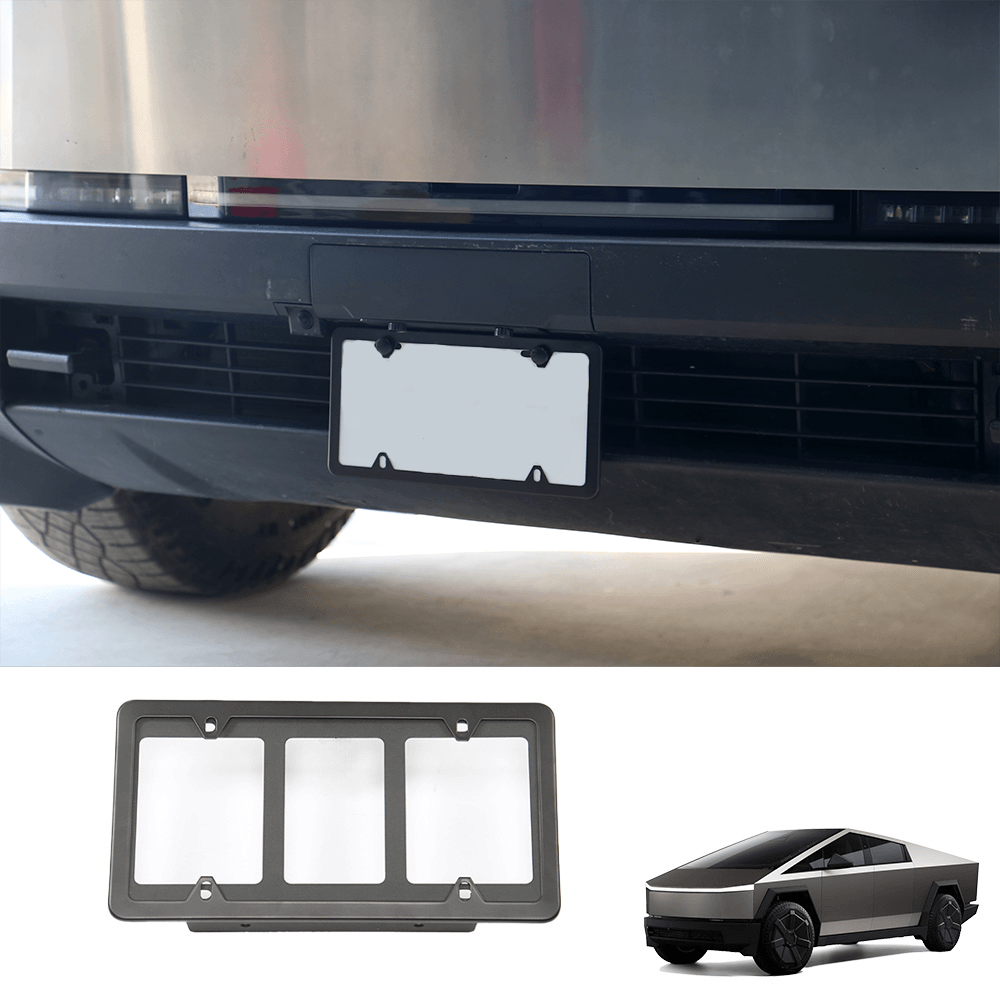 Cybertruck Laser-Engraved Stainless License Plate Frame – Rust-Free For Tesla
