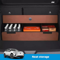 Alcantara Rear Trunk Storage Box For VW ID.4 2021-2025 - Evooor