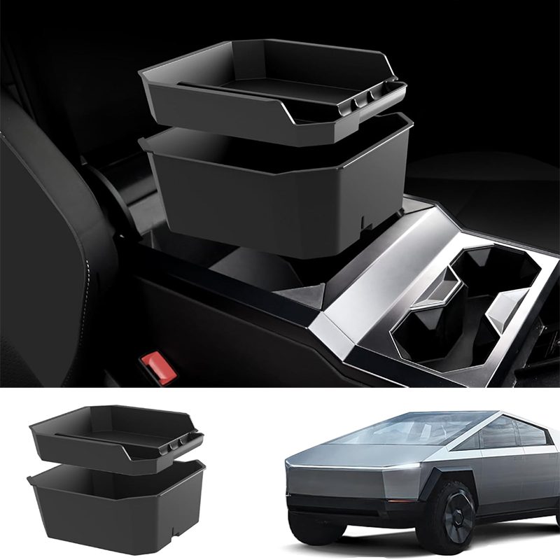 Double Layer Armrest Storage Box for Cybertruck - Evooor