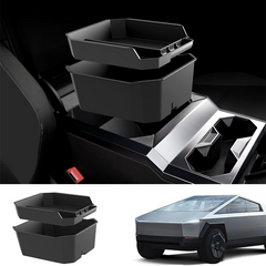Double Layer Armrest Storage Box for Cybertruck - Evooor