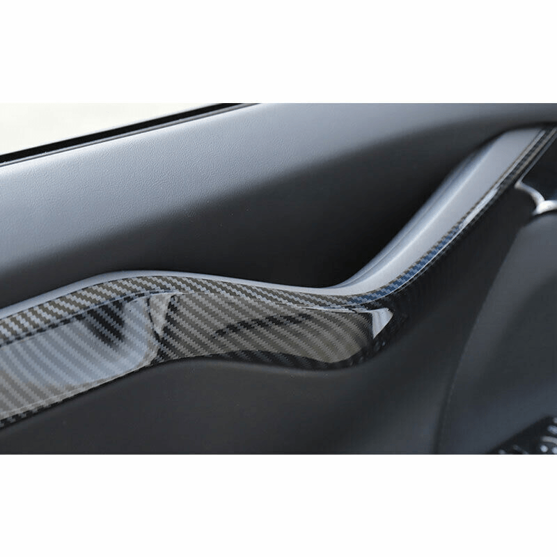 High-Quality Carbon Fiber Interior Door Panel Accents Set for Tesla Model X - Enhance Your Car's Look! - Evooor