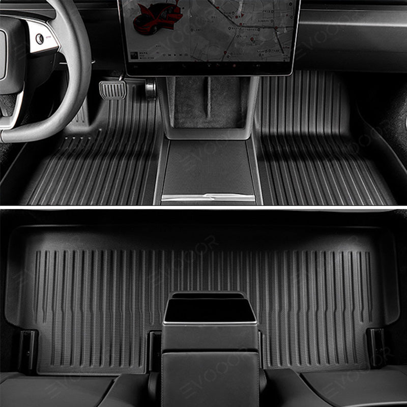GAFAT for UK RHD Tesla Model 3 Floor Mats 2017-2024 2025, New Tesla Model 3  Highland 2024 TPE All-Weather Floor Mats Non-Slip Car Mats Original 3D